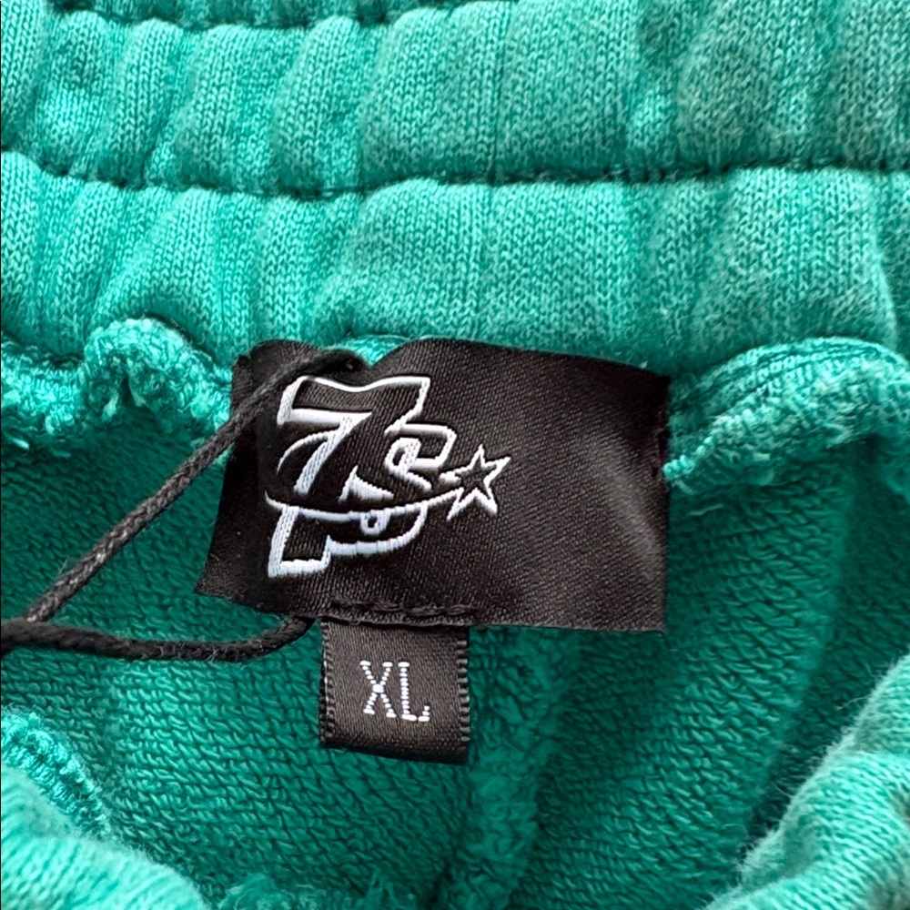 Crazy deals Triple  Sevens Teal Graphic Sweatpants size XL oversized nwt - Picture 8 of 11